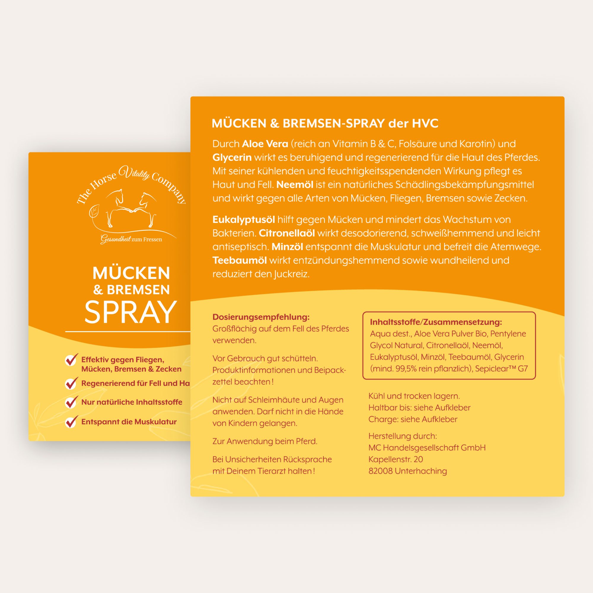 Fliegenspray für Pferde – natürlicher Schutz gegen Mücken, Bremsen & Zecken